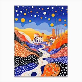 Ostia, Italy, Illustration In The Style Of Pop Art 3 Canvas Print