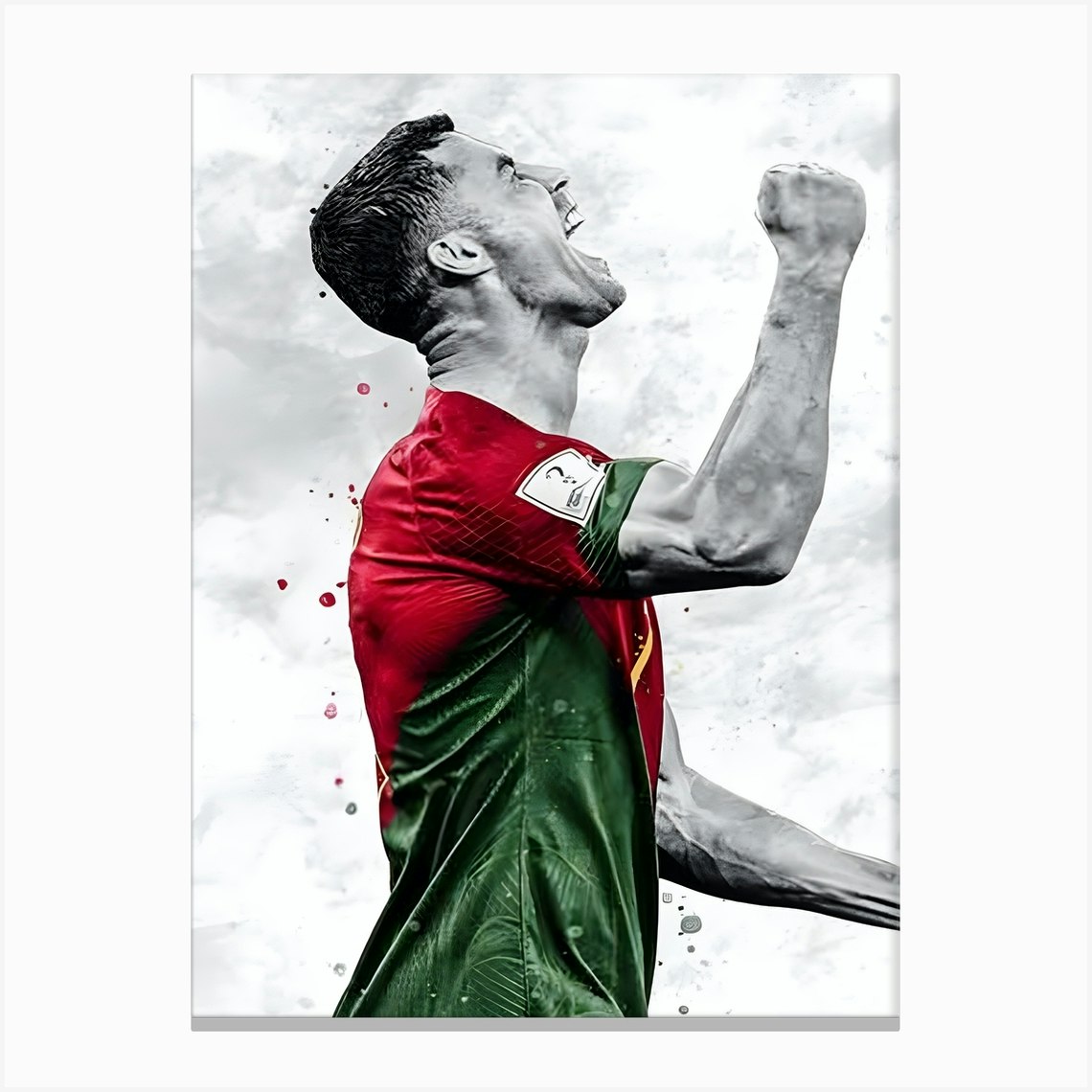 Cristiano Ronaldo Portugal Soccer Art Canvas Print by KunStudio - Fy