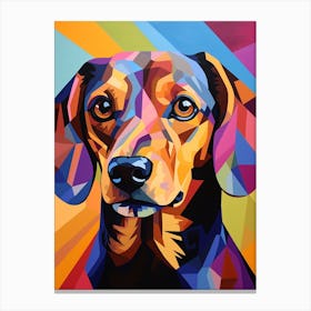 Dog Abstract Pop Art 5 Canvas Print