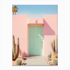 California Dreaming - Pastel Palm Springs Canvas Print