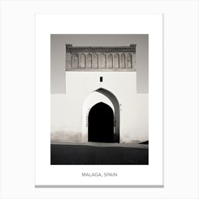 Poster Of Marrakech, Morocco, Photography In Black And White 4 Canvas Print