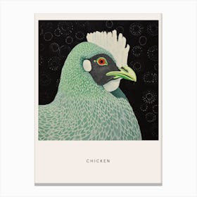 Ohara Koson Inspired Bird Painting Chicken 5 Poster Canvas Print
