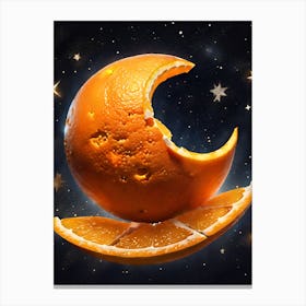 Moon Shaped Orange (1) Canvas Print
