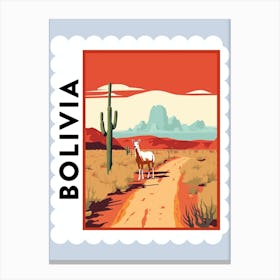 Bolivia 2 Travel Stamp Poster Canvas Print