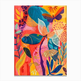 Matisse Inspired,Butterflies, Fauvism Style Canvas Print
