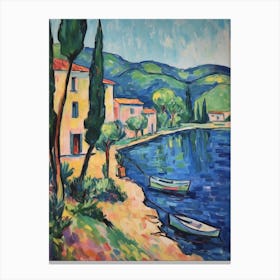 Lake Como Italy 4 Fauvist Painting Canvas Print