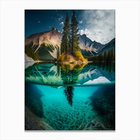 Underwater Mountain Lake Canvas Print