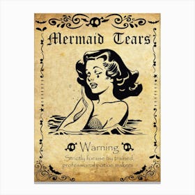 Mermaid Tears, Halloween Poster Canvas Print