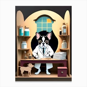 Boston Terrier Doctor-Reimagined Canvas Print