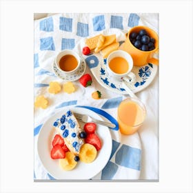 Breakfast On The Bed Canvas Print