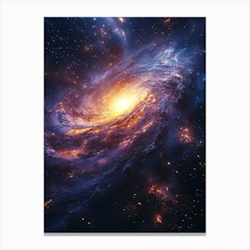 Spiral Galaxy In Space 6 Canvas Print