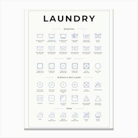 Laundry Symbols Canvas Print
