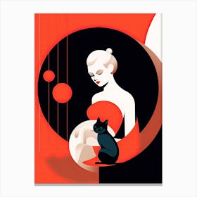 A Woman's Symphony: Minimalist Art in Motion Canvas Print