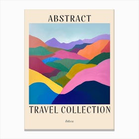 Abstract Travel Collection Poster Bolivia 4 Canvas Print