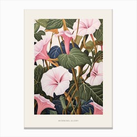 Flower Illustration Morning Glory 5 Poster Canvas Print