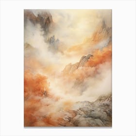 Clouds In The Mountains Canvas Print