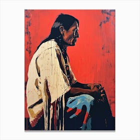 Yakama Yin And Yang; A Minimalist Vision ! Native American Art Canvas Print