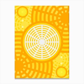 Geometric Glyph Abstract in Happy Yellow and Orange n.0013 Canvas Print