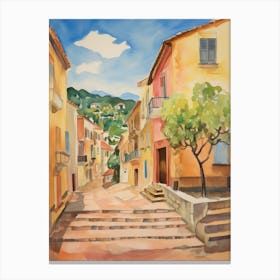 Prato, Italy Watercolour Streets 2 Canvas Print