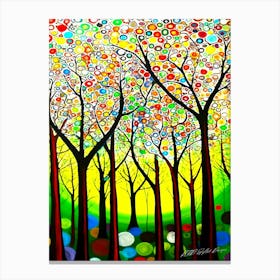 Forest Plot - Colorful Forest View Canvas Print