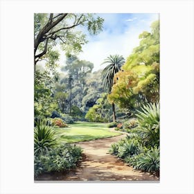 Royal Botanical Gardens Melbourne Australia Watercolour 2 Canvas Print
