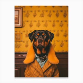 A Rottweiller Dog 2 Canvas Print