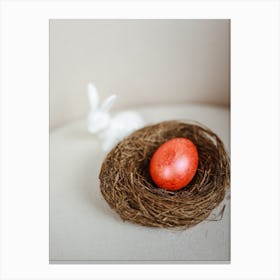 Easter Egg In Nest 1 Canvas Print