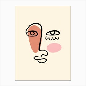 Portrait Of A Face Canvas Print