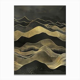 Gold And Black 28 Canvas Print