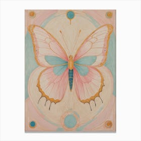 Pink Pastel Butterfly Canvas Print