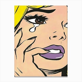 Sad Girl Crying Canvas Print