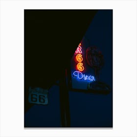 Diner at Route 66 | Neon | Kingman | USA Canvas Print
