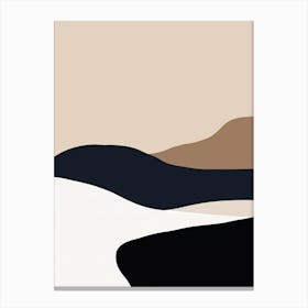 Sunlit Traces Minimalist Style Canvas Print