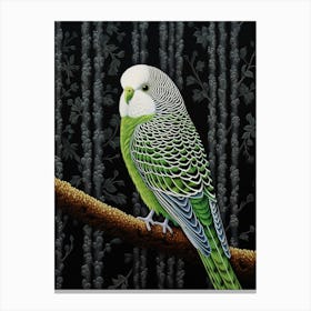 Ohara Koson Inspired Bird Painting Budgerigar 3 Canvas Print