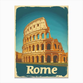 Aihrgdesign A Vintage Travel Poster Of Rome 1 Canvas Print