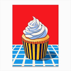 Cupcake With Frosting Pop Art Inspired 3 Canvas Print