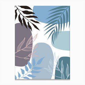 Abstract Tropical Leaves 2 Canvas Print