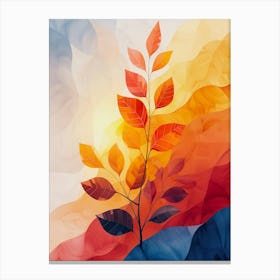 Abstract Painting of leaves Canvas Print