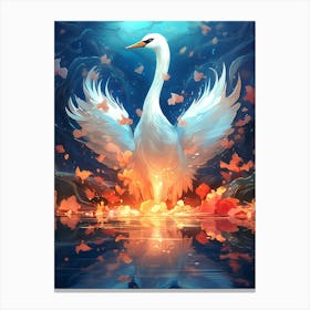 Swan Fire Canvas Print