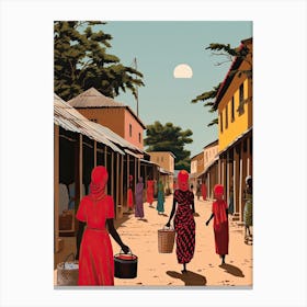 Zanzibar, Tanzania, Graphic Illustration 4 Canvas Print