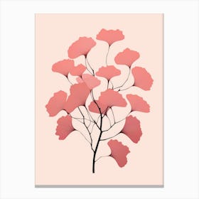 Pink Ginkgo Tree Canvas Print