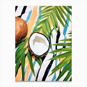Coconut Fruit Summer Illustration 1 Canvas Print