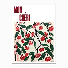 Mon Cheri Poster Summer Cherries Painting Matisse Style 13 Canvas Print