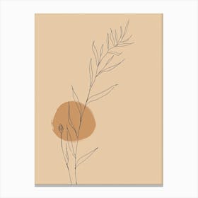 Vilnius Botanical Garden Boho Line Art Canvas Print