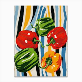 Bell Peppers Summer Illustration 1 Canvas Print