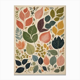 Collection Of Leaves Canvas Print