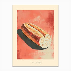 Let S Eat Bread Art Deco Poster Canvas Print