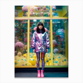 Girl In A Pink Jacket Canvas Print