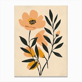 Medan Flower Market Boho Minimalist Style Canvas Print