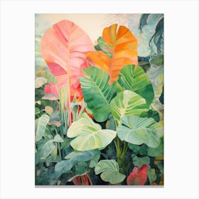 Tropical Plant Painting Fiddle Leaf Fig 2 Canvas Print